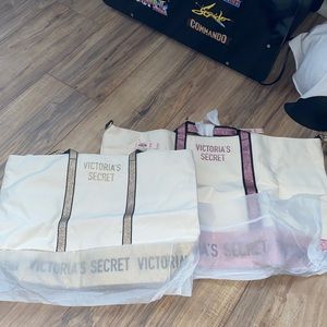 Set of 2 VS Shoulder Canvas Bag